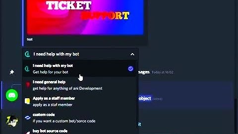 How to make a dropdown menu ticket system discord bot #discordbot #discord #bot