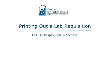 How to print out a lab requisition