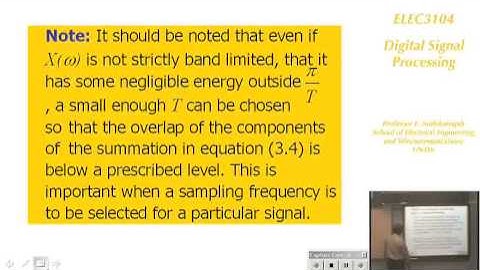 Digital Signal Processing 5A: Digital Signal Processing - Prof E. Ambikairajah