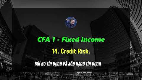 CFA 1 - Fixed Income 14. Credit Risk - Rủi Ro Tín Dụng và Xếp Hạng Tín Dụng