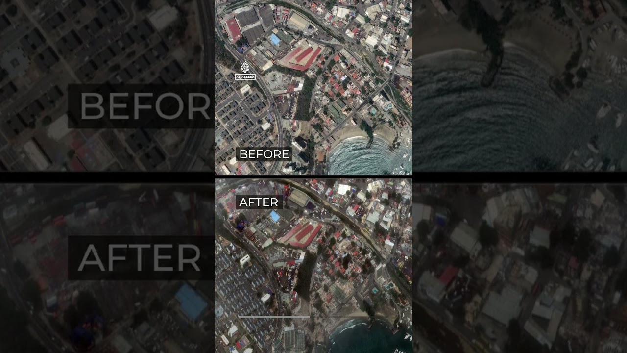 Satellite images show Venezuela’s La Guaira before and after twin earthquakes | AJ #shorts