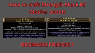 How to craft cluster jewels for STR Stack Righteous Fire | POE Legacy of Phrecia