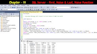 SQL Server - First Value and Last Value window function