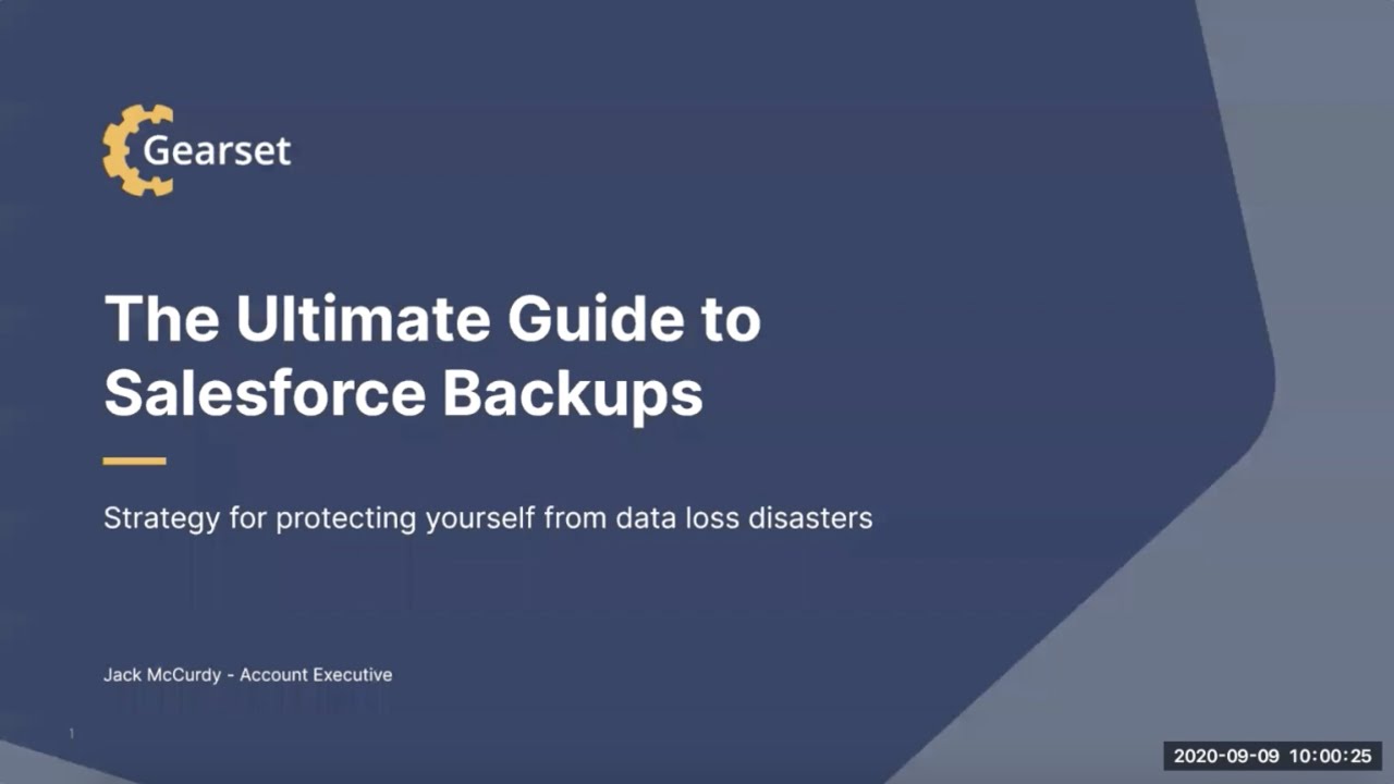 Webinar: The ultimate guide to Salesforce backups - YouTube