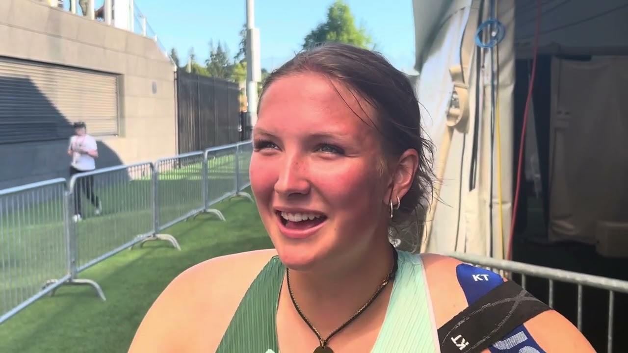 Mia Brahe Pedersen after 200 final and her meet recap Track & Field