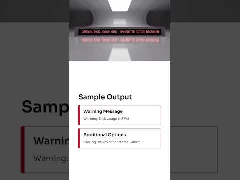 Disk Space Alert Script In Linux Real Shell Script Durga Sir