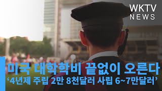 미국 대학학비 끝없이 오른다 ‘4년제 주립 2만 8천달러 사립 6~7만달러’