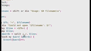 Beginner Perl Maven tutorial: 7.7 - counting words in a file
