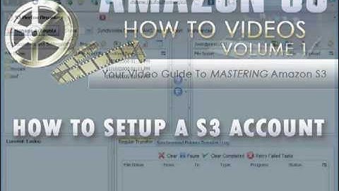 Video 3: How to Setup an Amazon S3 Account