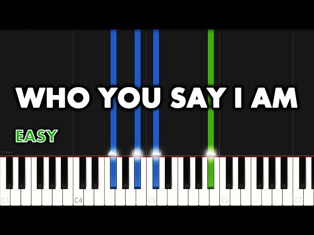 Hillsong Worship - Who You Say I am | EASY PIANO TUTORIAL by Synthly class=