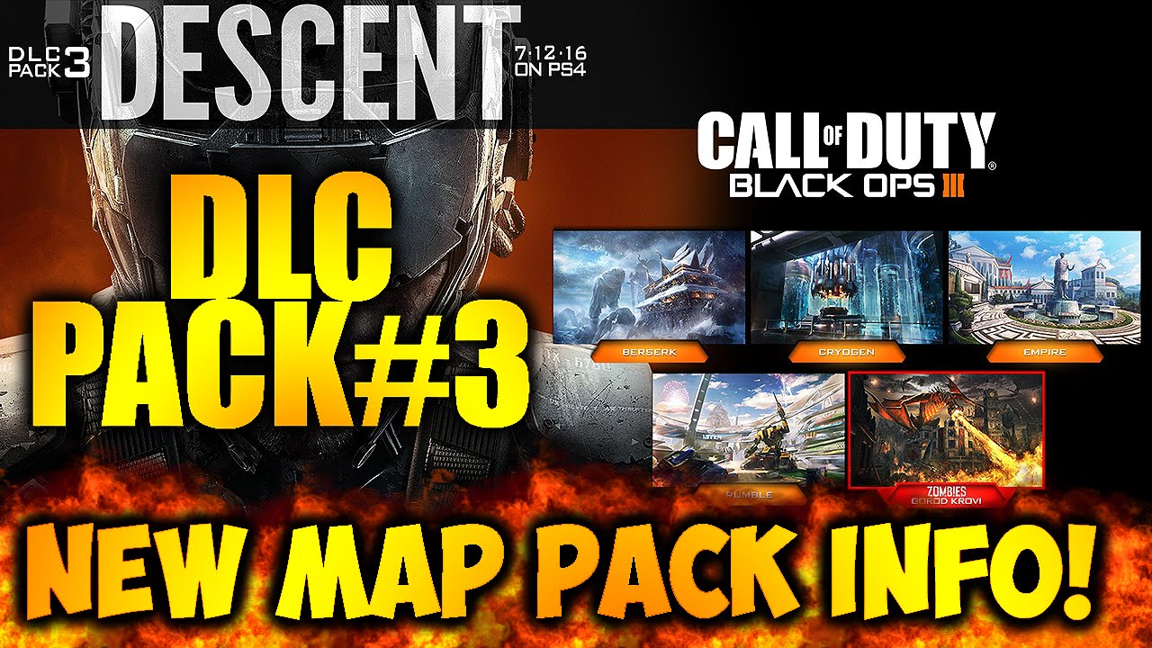 BLACK OPS 3: NEW! "DESCENT" DLC MAP PACK #3 INFO! 4 New MP Maps ...