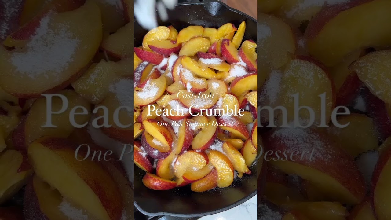 Warm Peach Crumble (with fresh or frozen peaches!)