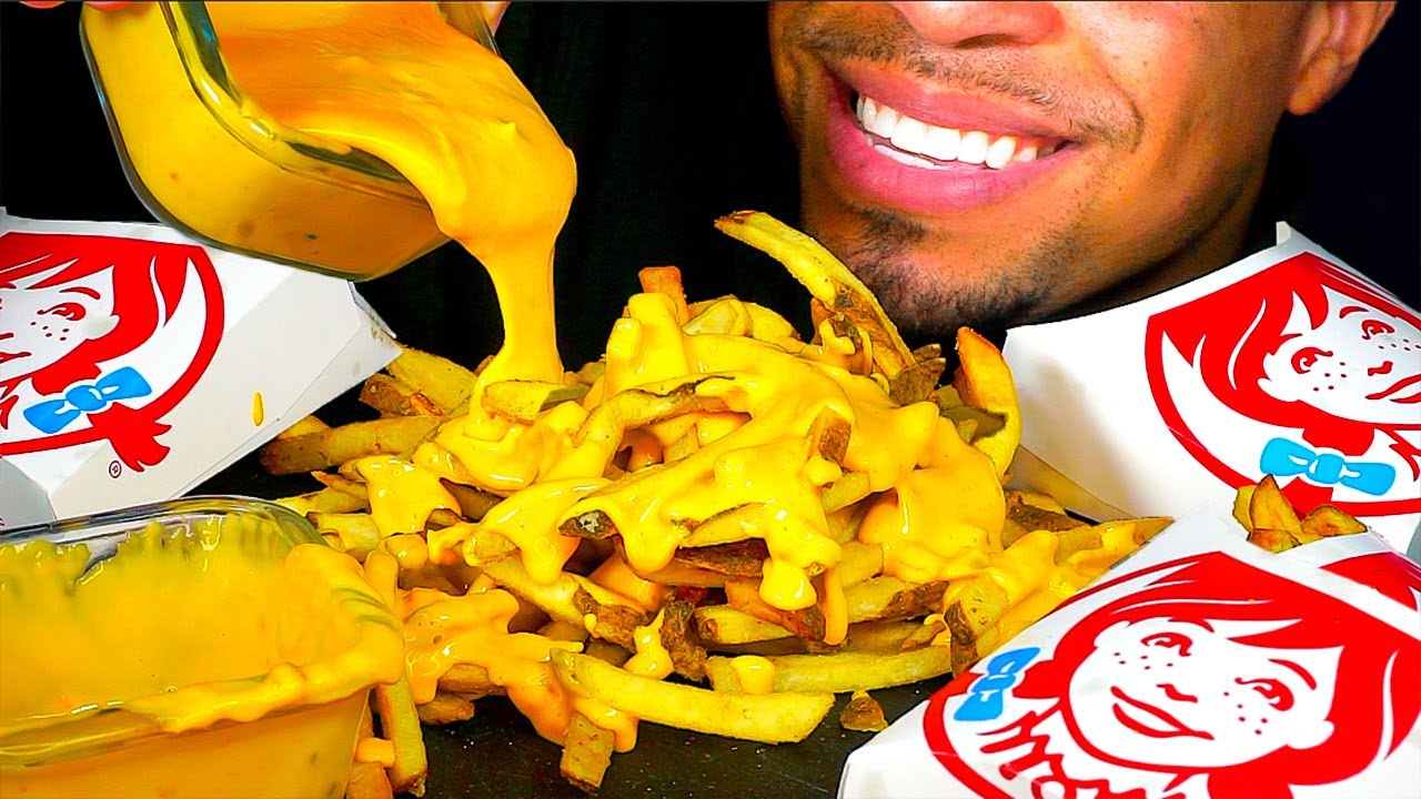 ASMR WENDY'S MUKBANG ANIMAL STYLE FRIES | EXTRA CHEESY | EATING SHOW | NO TALKING