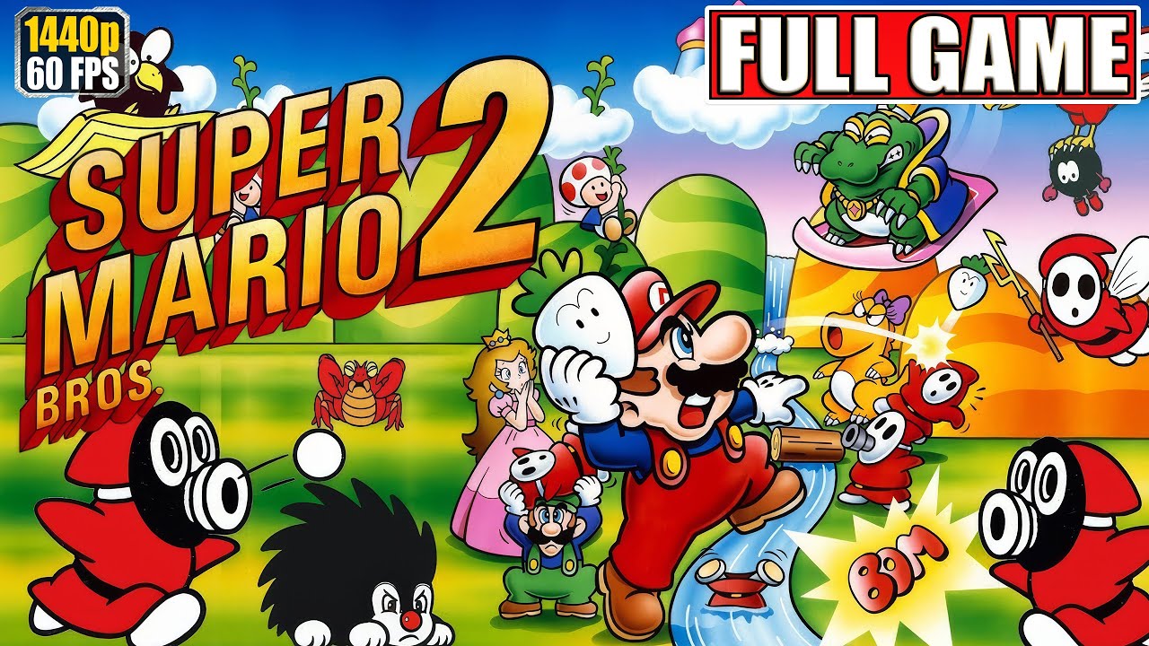 Super Mario Bros 2 Full Gameplay Walkthrough [1988 NES] [Longplay Playthrough] No Commentary