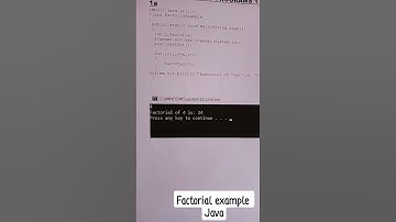factorial example java #viral #shortvideo #javatutorialforbeginners #factorial #javaforbeginners