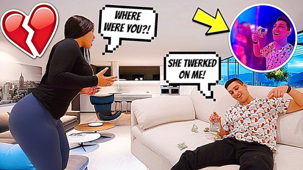 Came Back From The STRIP CLUB Drunk Prank On Girlfriend!! *GOES CRAZY*