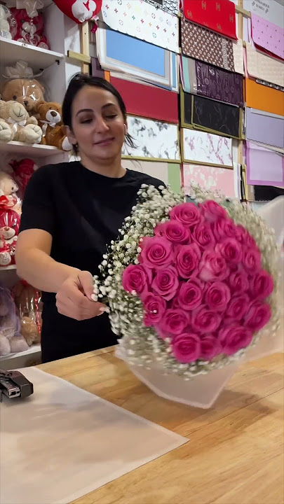 Pink Rose Bouquet 💕💕 #roses #fyp #flowers