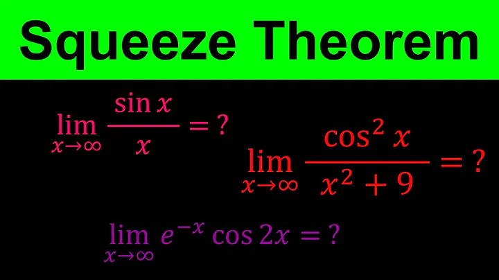 Finding limits at infinity using squeeze theorem | Squeeze or Sandwich Theorem - Calculus