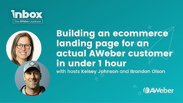 Watch us build a real ecommerce landing page for an actual AWeber customer in under an hour