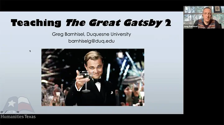 Greg Barnhisel, "Close Reading The Great Gatsby and Fitzgerald's Other Writings," (April 2022)