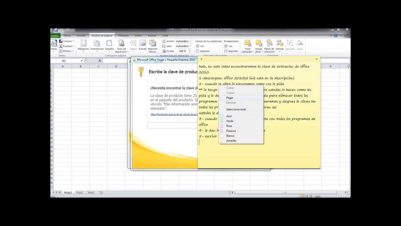 clave para microsoft office 2010 home and student