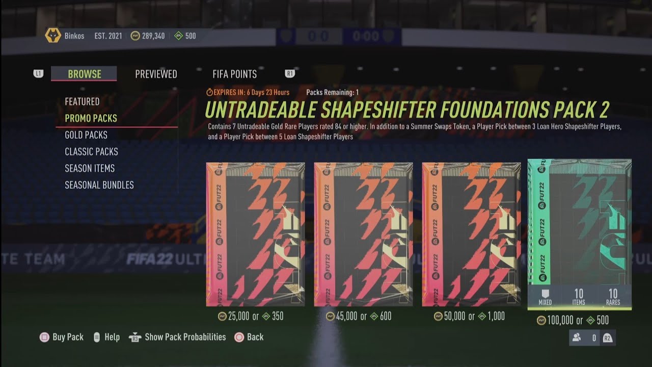 NEW Untradeable Shapeshifter Foundation Pack 2 FIFA 22