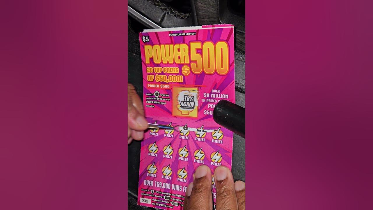  5 power 500 scratch off pa lottery winner lottery shorts palottery