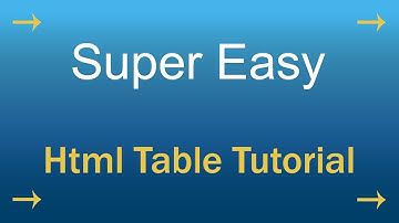 Super Easy Html Table Tutorial | Create HTML Table | Learn HTML Table
