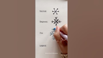 Draw Snowflakes Tutorial ❄️ #shorts #nhuandaocalligraphy #snowflakes