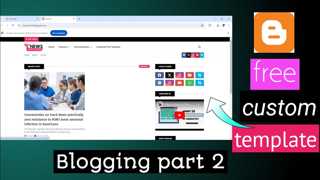 Blogger Template Setup for Beginners part 2 | blogging full course ...