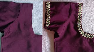 Heavy Thread Work Design On Stitched Blouse With Normal needle work | Hand Embroidery | Maggam work