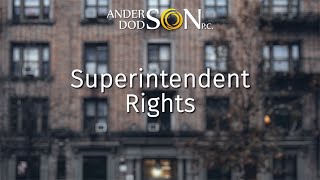 Building Superintendents Rights