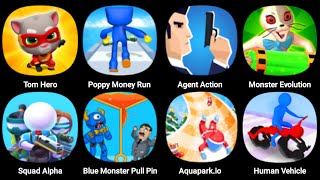Tom Hero, Poppy Money Run, Rich Race 3D, Agent Action, Monster Evolution, Squad Alpha, Blue Monster screenshot 2