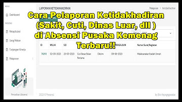 Cara Merekam Pelaporan Ketidakhadiran (Sakit, Cuti, Dinas Luar, dll) di Absensi Pusaka Kemenag