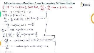Miscellaneous Problem 1 on Successive Differentiation