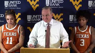 Texas WBB HC Vic Schaefer Players Postgame Press Conference After Win Over WVU 2