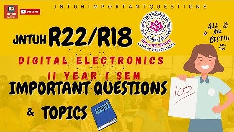 Digital Electronics 2nd Year Subject Important questions 2025 | R22 | R18 #jntuh
