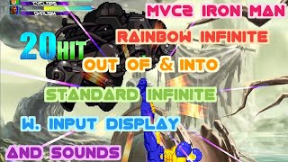 MvC2 Iron Man 40% incoming crossup mix to rainbow infinite crossunder to regular infinite conversion