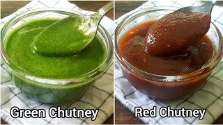 2 Chutney Recipes For Chaat, Dahi Vada, Samosa, Kachori | рд▓рд╛рд▓ рдФрд░ рд╣рд░реА рдЪрдЯрдиреА рдХреА рд░реЗрд╕рд┐рдкреА рдЪрд╛рдЯ рдХреЗ рд▓рд┐рдП |