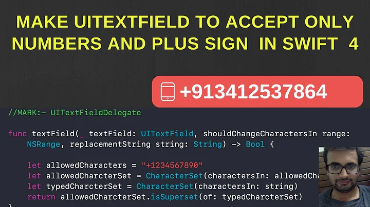 Restrict user to enter only number in UITextField