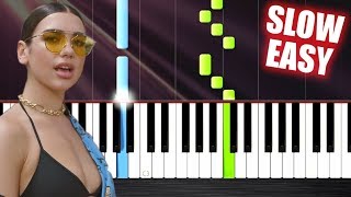 Video thumbnail of "Dua Lipa - New Rules - SLOW EASY Piano Tutorial by PlutaX"