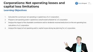 Introduction to Corporations: Net Operating Losses and Capital Loss Limitations