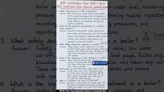 Boiler Engineer / BOE Study Guide / Boiler Safety / Boiler Jobs 2026 / Boiler Operator / BOE #shorts