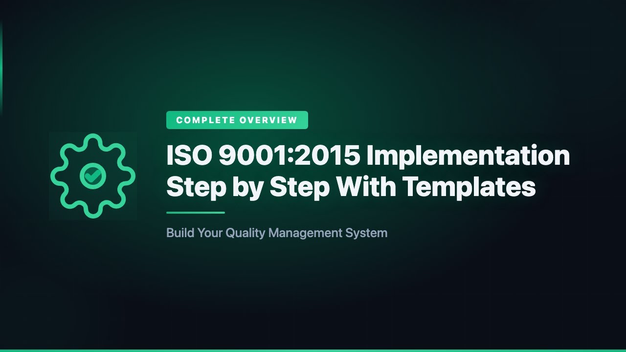 ISO 9001:2015 Implementation Step by Step With Templates - YouTube