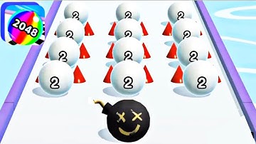Ball Run2048 - All Level Mobile Gameplay Walkthrough Android IOs Relaxing Gameplay MAX LEVEL EVER