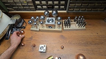 Doming copper caps ##flintknapping #tools Dapping blocks