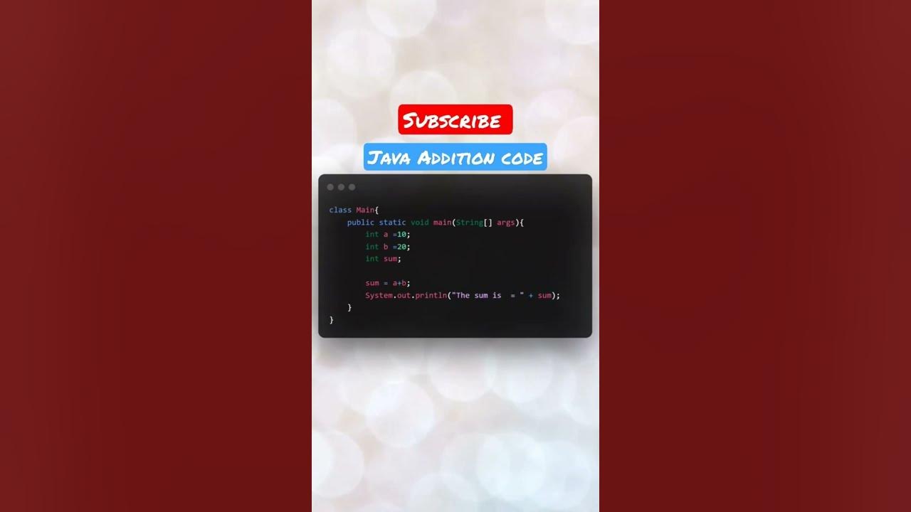 #shorts #java_addition #javacode #java_addition_code #javasum #java+DSA ...