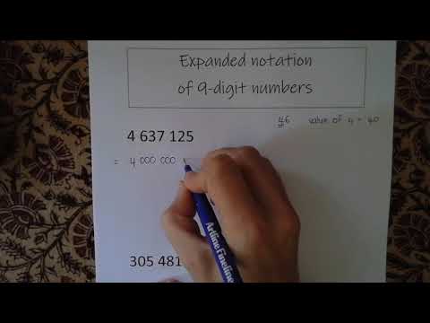 Mathematics : Grade 6 : Week 1 : 4. Expanded Notation (9 digits)