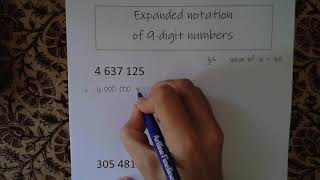 Mathematics : Grade 6 : Week 1 : 4. Expanded Notation (9 digits)