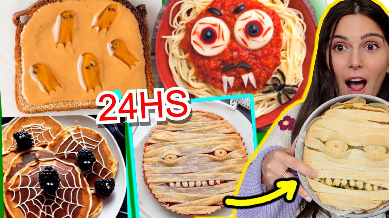 24 HORAS COCINANDO LAS RECETAS MAS VIRALES DE HALLOWEEN | Caro Trippar - Caro Trippar